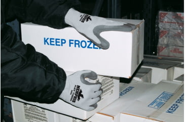 Image of MCR Safety NXG Insulated Work Gloves, 10 Gauge Acrylic Cotton Shell, Latex Coated Palm and Fingertips, Gray, Large, 9690L
