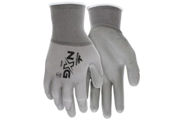 Image of MCR Safety NXG Work Gloves 13 Gauge Nylon Shell, PU Palm and Fingertips, Gray, Small, 9666S