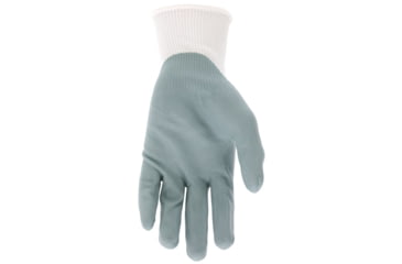 Image of MCR Safety NXG Work Gloves, 15 Gauge Nylon Shell, Air Infused Nitrile Foam Coated Palm and Fingertips, Gray/White, Large, 9694L