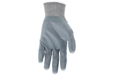 Image of MCR Safety NXG Work Gloves, 15 Gauge Nylon Shell, Nitrile Coated Palm and Fingertips, Gray/White, Large, 9683L