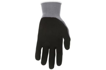 Image of MCR Safety NXG Work Gloves, 15 Gauge Nylon Shell, Nitrile Foam Palm and Fingertips, Black/Gray, Medium, 967315M