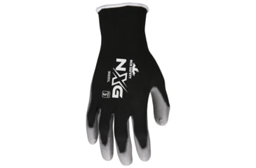 Image of MCR Safety NXG Work Gloves, 15 Gauge Nylon Shell, PU Palm and Fingertips, Gray/Black, X - Large, 96695XL