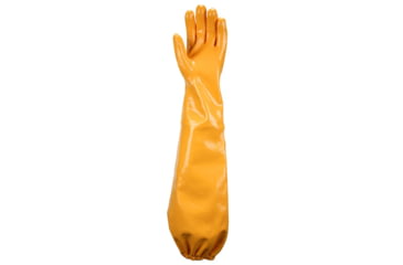 Image of MCR Safety PredaFlex Work Gloves, Shoulder Length Fully Coated with Nitrile, Soft Interlock Liner, Sandy Finish, Yellow, Small, MG9796S