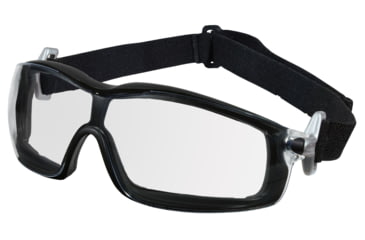 Image of MCR Safety RT110AF RT1 Series Foam Lined Safety Glasses, Anti-Fog Lens, Adjustable Ratcheting Temples, Clear, One Size, RT110AF