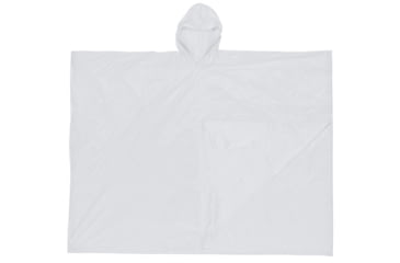 Image of MCR Safety Schooner Disposable Rain Poncho, .10mm PVC, Attached Hood, Tote Pouch, Clear, One Size, O42