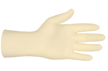 Image of MCR Safety SensaTouch Disposable Latex Gloves, Powder Free Industrial Food Service Grade, 9.5in Length, 5 mil in Thickness, White, X - Large, 5055XL