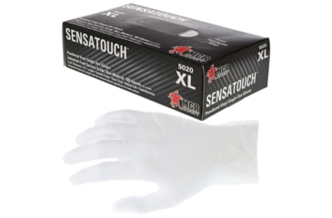 Image of MCR Safety SensaTouch Disposable Vinyl Gloves, Powdered Industrial Grade, 9.5in Length, 5 mil Thickness, Clear, Large, 5020L