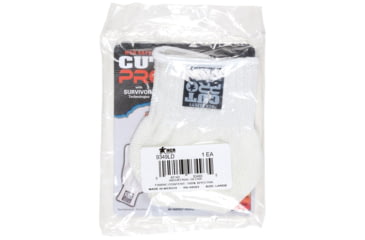 Image of MCR Safety Survivor 7 Gauge Fingerless Cut Resistant Work Gloves, Light Weight and Cool, White, X - Small, 9349XSD
