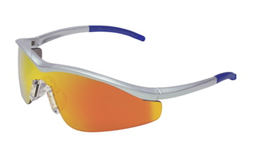Image of MCR Safety T1 Series Safety Glasses, Hybrid Temple Design, Fire Mirror, One Size, T114R