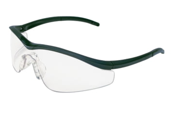 Image of MCR Safety T1 Series Safety Glasses with UV-AF Anti-Fog Lens Coating, Hybrid Temple Design, Clear/ Frame Black, One Size, T1110AF