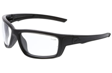 Image of MCR Safety Tier1 T124 Tactical Gear Safety Glasses, Matte Black Frame, Clear MAX6 Superior Anti-Fog Lens, One Size, T12410P