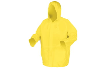 Image of MCR Safety Zodiac Series Lightweight 3 Piece Waterproof Rain Suit, .10mm Single Ply PVC, Rain Jacket, Detachable Hood and Bib Pants, Yellow, XL, O503XL
