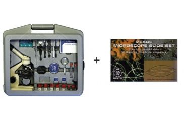 Image of Meade Student/Hobbyist 51pc Microscope Kit 25 Pc Prepared Microscope Slides