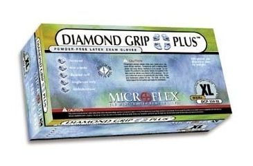 Image of Microflex Diamond Grip Plus Latex Gloves, Microflex DGP-350-L