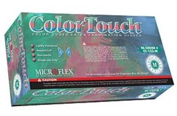 Image of Microflex Gloves Latex Blue Large PK100 CT-133-L