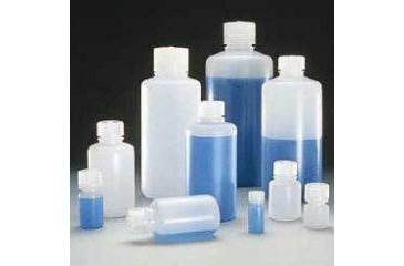 Image of Nalge Nunc Boston Round Bottles, High-Density Polyethylene, Narrow Mouth, NALGENE 2002-9125