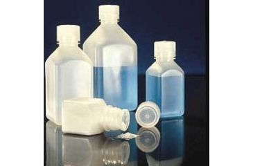 Image of Nalge Nunc Square Bottles, High-Density Polyethylene, Narrow Mouth, NALGENE 2018-0060