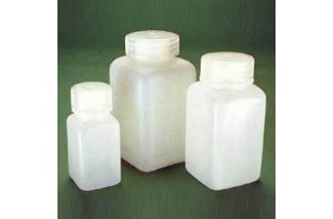 Image of Nalge Nunc Square Bottles, High-Density Polyethylene, Wide Mouth, NALGENE 2114-0016
