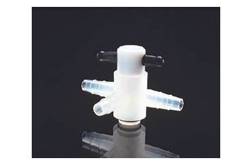 Image of Nalge Nunc Three-Way Stopcock, Polypropylene with Teflon Resin TFE Plug, NALGENE 6470-0004