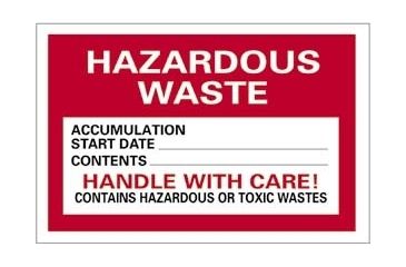 Image of National Marker Label Hazardous Waste PK25 6X6 HW-1