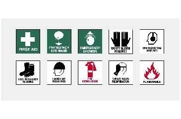 Image of National Marker Sign Emergency Shower 7X7 S-54-R