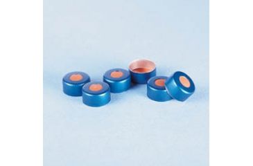 Image of National Scientific Seal Blu Crimp Top W/TEF PK100 C4011-98B Seal Blu Crimp Top W/TEF PK100