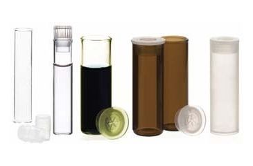 Image of National Scientific Shell Vials, National Scientific CERT4015-99 Unassembled Vial Kits, Certified Amber Vials
