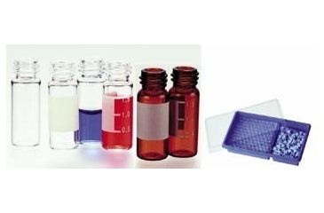 Image of National Scientific Target 10-425 Screw-Thread Vials, National Scientific C4010-55 Septa For Thin Gauge Needles