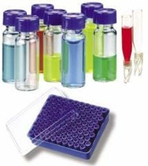 Image of National Scientific Target DP 9-425 Screw-Thread Vials, National Scientific C4000-51G Caps —