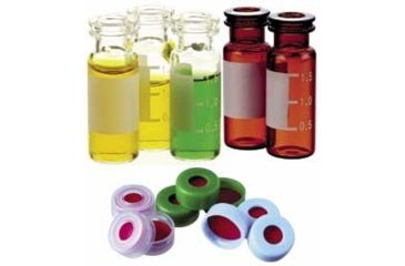 Image of National Scientific Target Snap-It Crimp-Top/Snap-Cap Vials, National Scientific C4011-54 Caps Clear Snap-It Cap