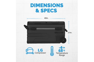 Image of NewAir 115 Qt Portable 12v/24v Electric Fridge/Freezer, Black, NPR122GA00