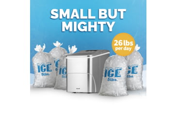 Image of NewAir 26 lbs. Countertop Ice Maker, Stainless Steel, NIM026MS00