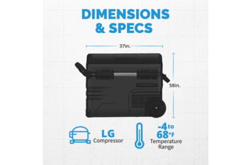 Image of NewAir 48 Qt. Portable 12v/24v Electric Fridge/Freezer, Black, NPR048GA00