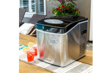Image of NewAir 50 lbs. Countertop Ice Maker, Black / Stainless Steel, AI-215SS