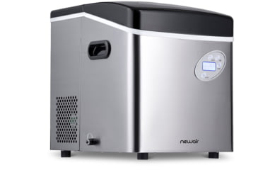 Image of NewAir 50 lbs. Countertop Ice Maker, Black / Stainless Steel, AI-215SS