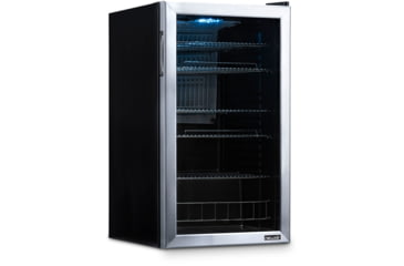 Image of NewAir Can Freestanding Beverage Fridge - 126 Cans, Black / Stainless Steel, AB-1200