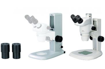Image of Nikon SMZ-745T, 10X Microscope 83602 Set with Wide Field Eyepieces & PLAIN Stand w/out Light 83602T-ASMB
