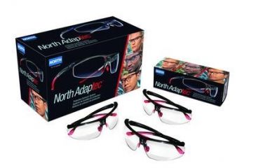 Image of North Safety Products/Haus Glasses Safety Blk/red Frm Clr T5900NTKS, Unit EA