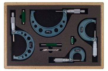 Image of Mitutoyo America 0-4in Micrometer Setw/3 Standa 504-103-930, Unit PK