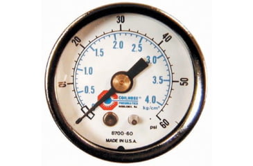 Image of Coilhose Pneumatics 2in 0-100psi Chrome Casegauge 166-GB14100, Unit EA
