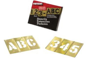 Image of C.H. Hanson 1/2in 92pc. Brass Stencilset L 337-10146, Unit PK