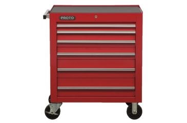 Image of Proto 34in Roller Cabinet 6 Drws Red 577-453441-6RD, Unit EA