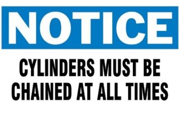 Image of Brady 3inx5in Notice Chain Cylinders 262-60314, Unit PK