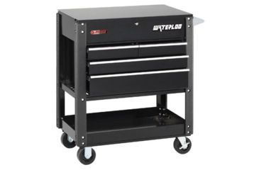Image of Waterloo 4 Drawer Metal Utility Cart Bl 797-UC410BK, Unit EA
