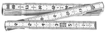 Image of Lufkin 45343 6ft Fold Wood Rule Plu 182-626L, Unit EA