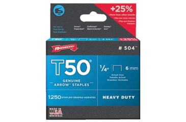 Image of Arrow Fastener Pk/1250 1/2 In 12mmt50 Gu 091-50824, Unit PK