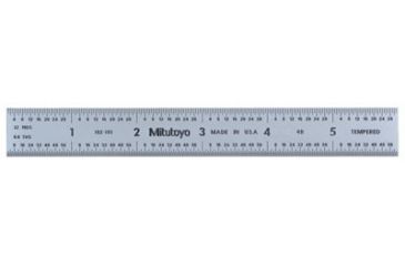 Image of Mitutoyo America 6in(4r) Steel Rule 504-182-101, Unit EA