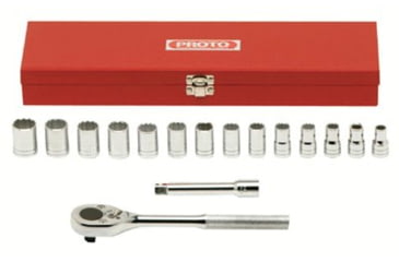 Image of Proto Set Skt 1/2 Dr 16 Pc 12metric 577-54208, Unit PK