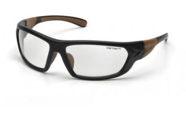 Image of Pyramex Carbondale Safety Glasses, Clear Lens w/ Black/Tan Frame CHB210D