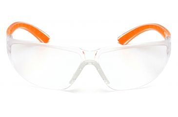 Image of Pyramex Cortez Safety Eyewear - Clear Lens, Orange Temples Frame SO3610S